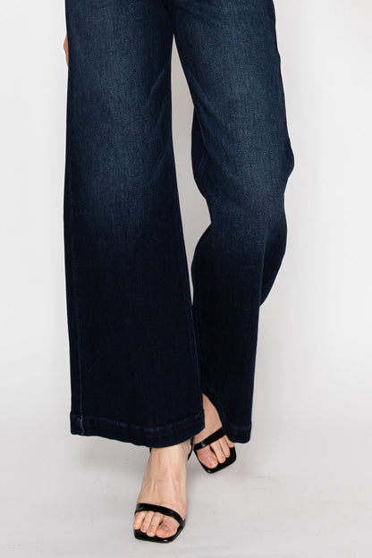eco friendly ultra Eco Friendly Ultra High Rise Slim Palazzo Sailor Jeans view 7 (bottom) - shop at us.meeeshop