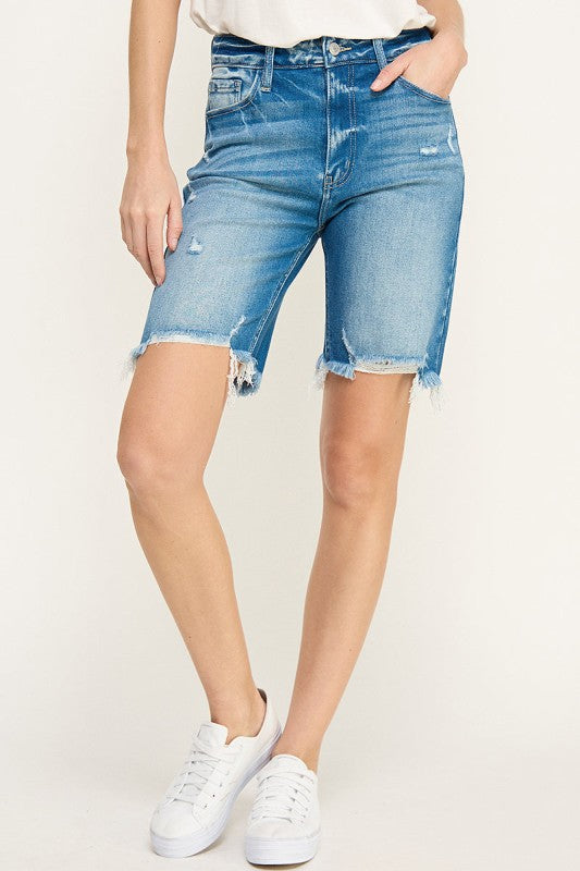 evangeline high rise Evangeline High Rise Bermuda Jeans view 2 (bottom) - shop at us.meeeshop