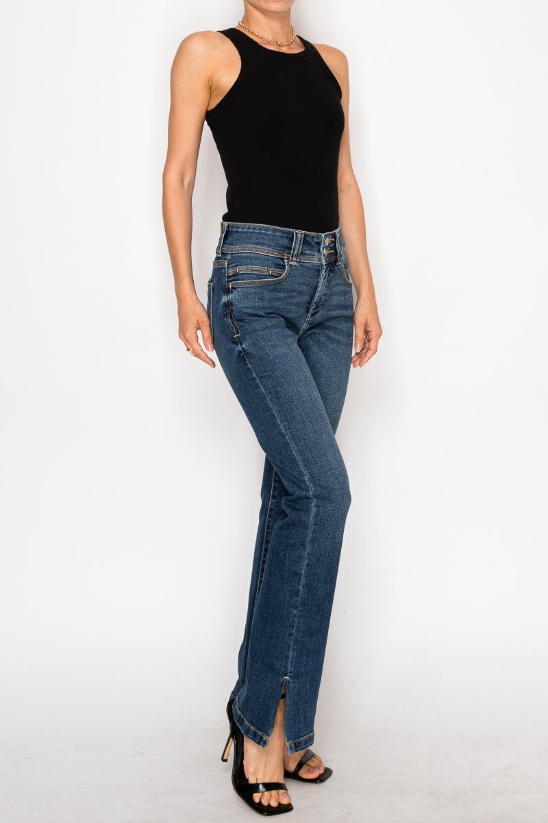 simone tummy control Simone Tummy Control High Rise Bootcut Jeans view 3 (bottom) - shop at us.meeeshop