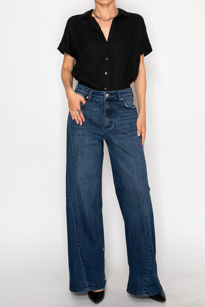 athena inseam transform Athena Inseam Transform High Rise A-wide Jeans view 2 (bottom) - shop at us.meeeshop