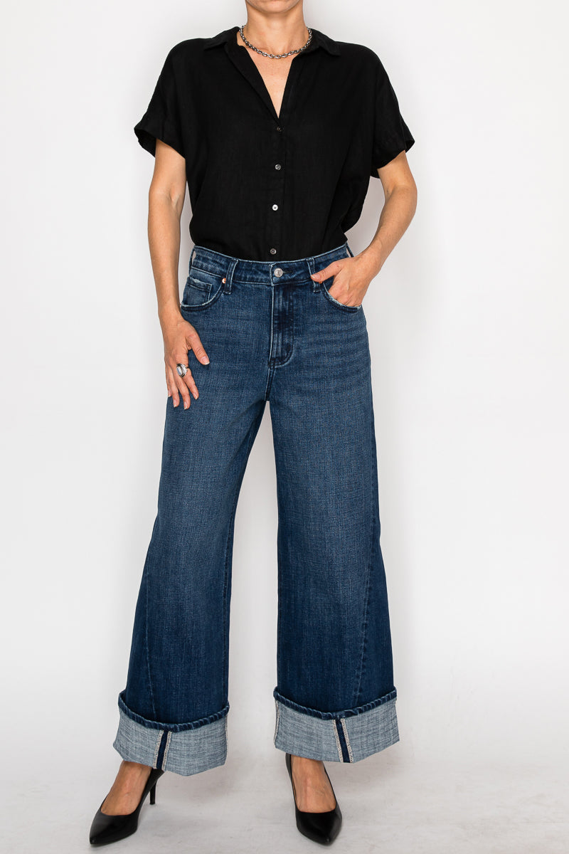 athena inseam transform Athena Inseam Transform High Rise A-wide Jeans view 3 (bottom) - shop at us.meeeshop