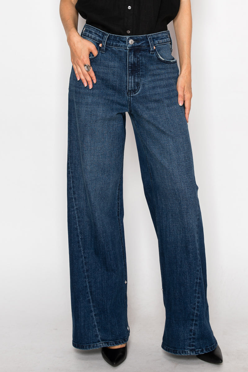 athena inseam transform Athena Inseam Transform High Rise A-wide Jeans view 6 (bottom) - shop at us.meeeshop