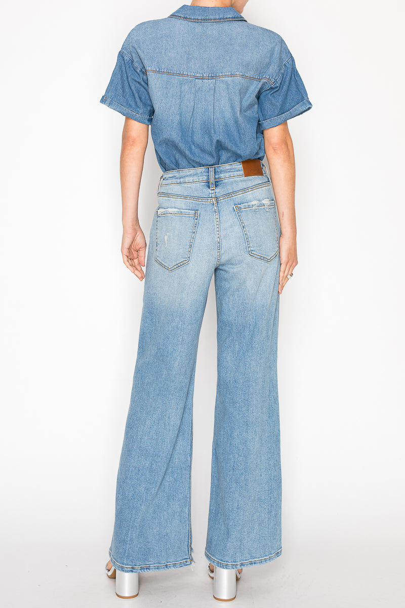 vivienne high rise Vivienne High Rise Relaxed Flare Jeans view 3 (bottom) - shop at us.meeeshop