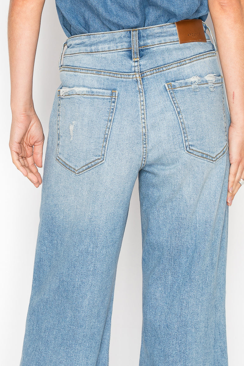 vivienne high rise Vivienne High Rise Relaxed Flare Jeans view 9 (bottom) - shop at us.meeeshop