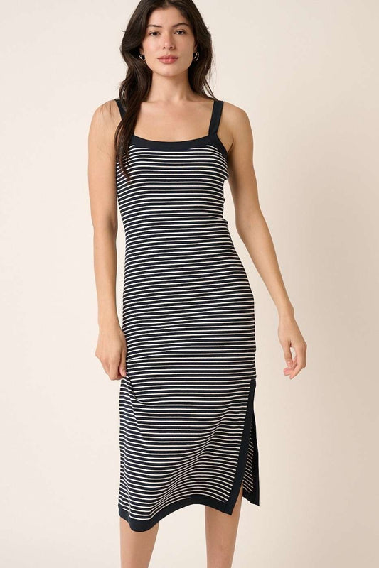 Mittoshop Contrast Striped Midi Cami Dress | us.meeeshop