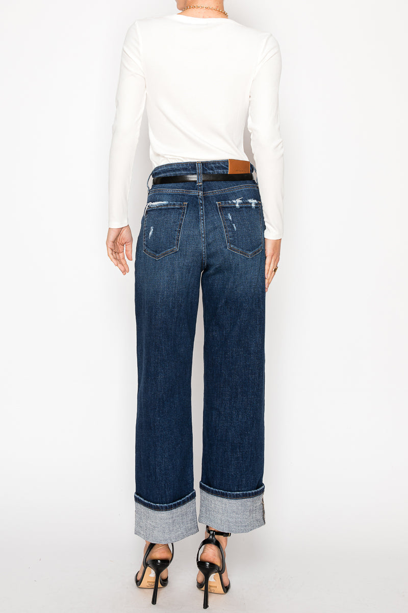 noelle inseam transform Noelle Inseam Transform High Rise Relaxed Straight Leg Jeans view 4 (bottom) - shop at us.meeeshop