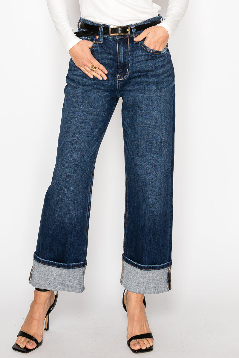 noelle inseam transform Noelle Inseam Transform High Rise Relaxed Straight Leg Jeans view 5 (bottom) - shop at us.meeeshop