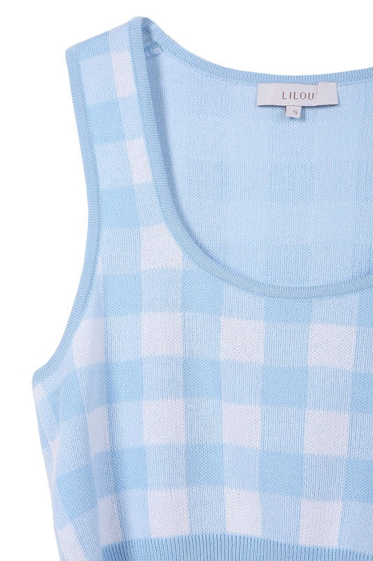 Lilou SL Gingham pattern other top | us.meeeshop