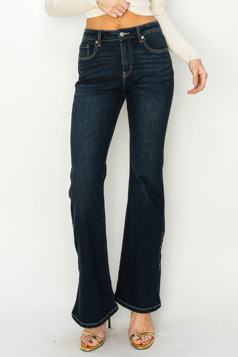 high rise flare High Rise Flare Jeans view 4 (bottom) - shop at us.meeeshop