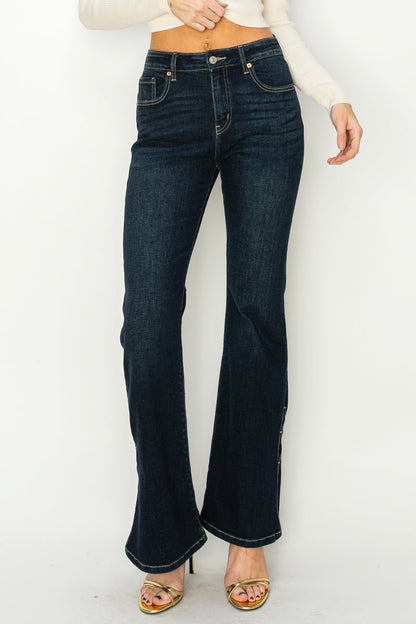 high rise flare High Rise Flare Jeans view 4 (bottom) - shop at us.meeeshop