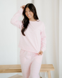 Thea Stripe Drop Shoulder Round Neck Top and Buttoned Straight Pants Two Piece Set