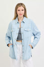 Risen Oversized Stripe Denim Shaket