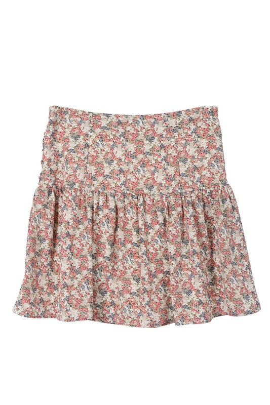 Lilou Shirred floral skirt | us.meeeshop