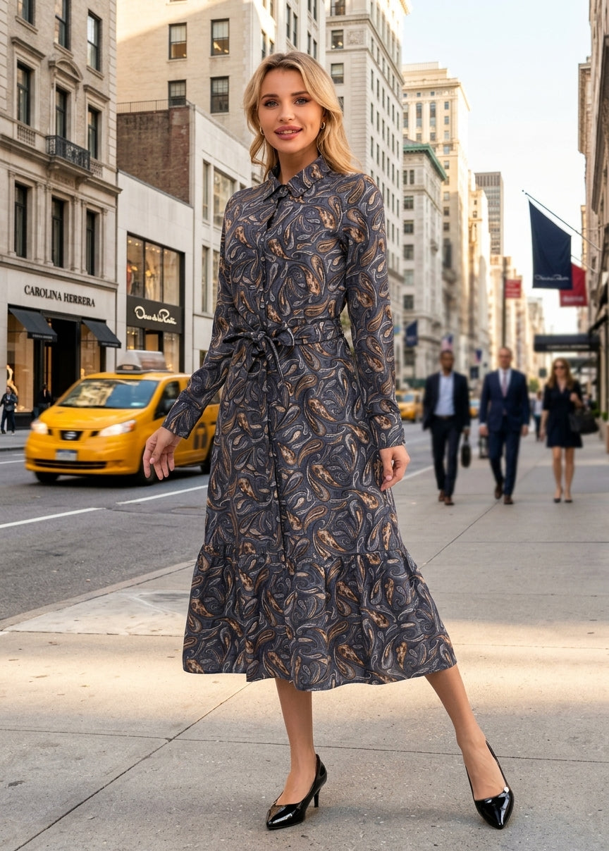 Paisley Charm Midi Dress
