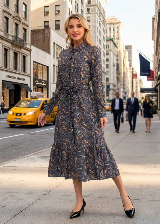 Paisley Charm Midi Dress