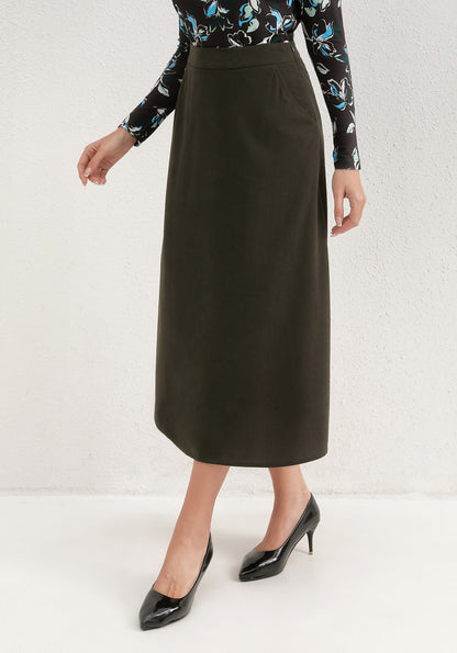 Emerald Corduroy Skirt