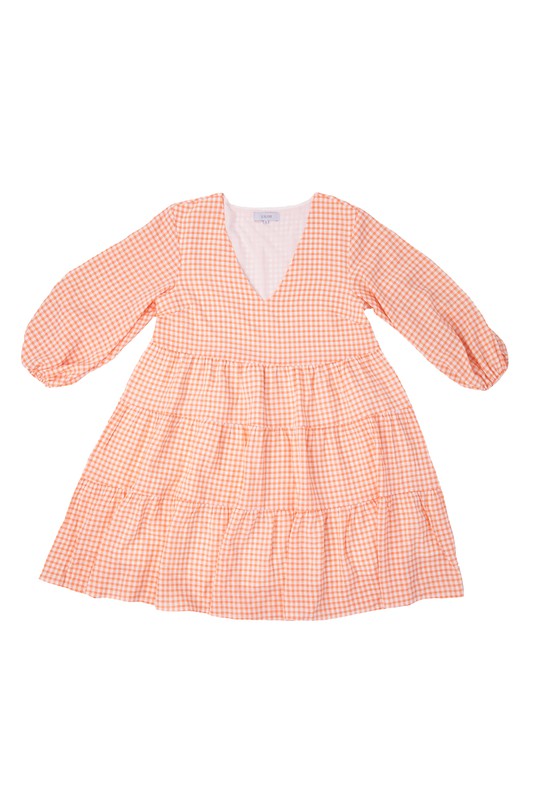 Lilou Gingham checked tiered dress | us.meeeshop
