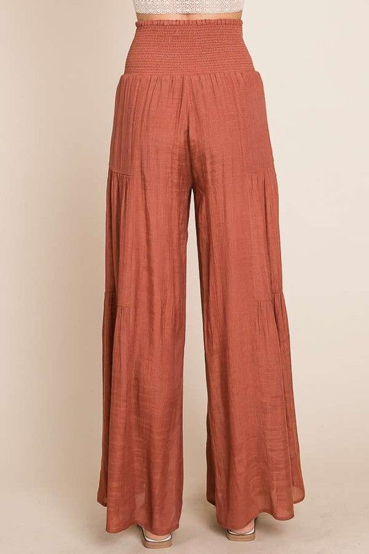 Tie Front Ruched Waist Back Pants | view 8 | Jade By Jane | us.meeeshop
