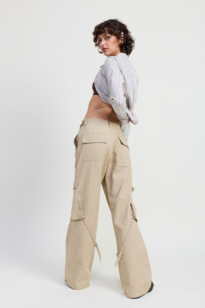 Cargo Pants with Pocket Detail | view 16 | Emory Park | us.meeeshop