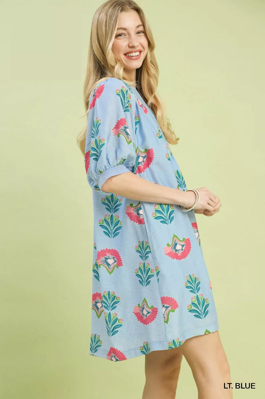 umgee abstract print Umgee Abstract Print Mini Dress view 2 (dress) - shop at us.meeeshop
