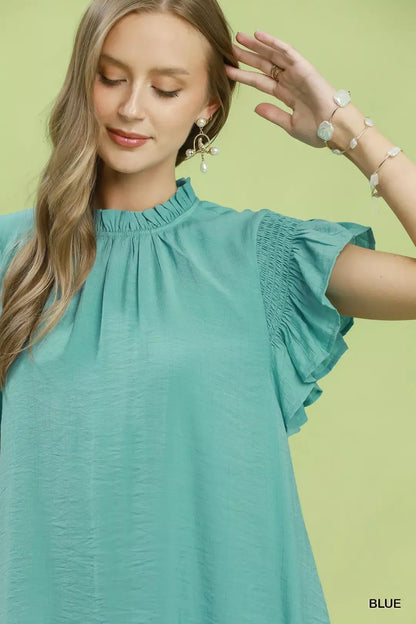umgee ruffle flutter Umgee Ruffle Flutter Sleeve Dress view 4 (dress) - shop at us.meeeshop