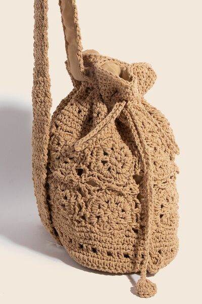 Fame Intricate Braided Single Strap Drawstring Bag - us.meeeshop