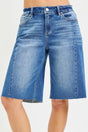Risen Raw Hem Slouchy Seamed Jorts
