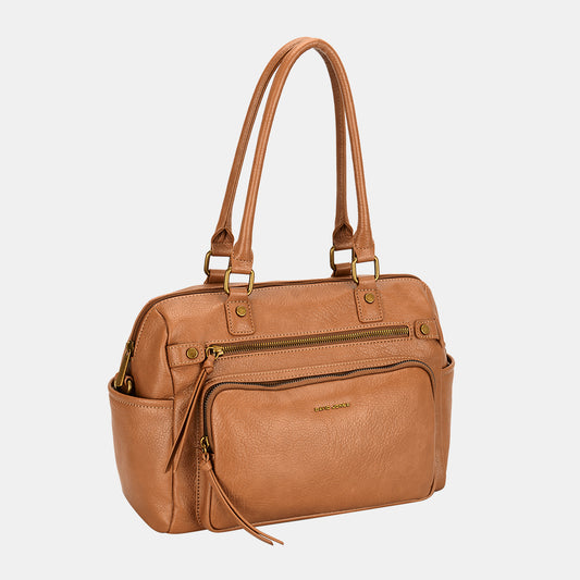 David Jones Zipper PU Leather Handbag | us.meeeshop