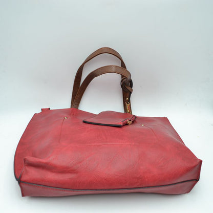 Madeline Love Pu Vegan Leather 2 in 1 Tote Crossbody Handbag