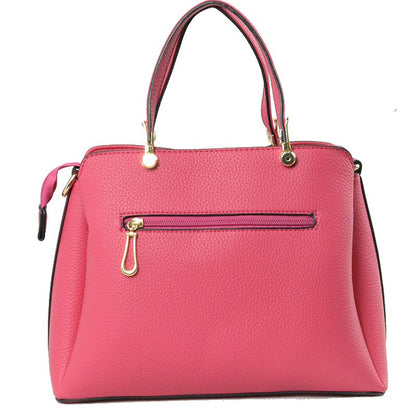 Madeline Love Structured Top Handle Handbag with Zipper Closures