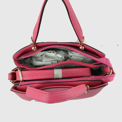 Madeline Love Structured Top Handle Handbag with Zipper Closures