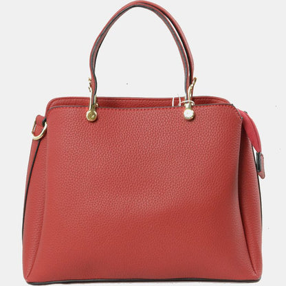 Madeline Love Structured Top Handle Handbag with Zipper Closures