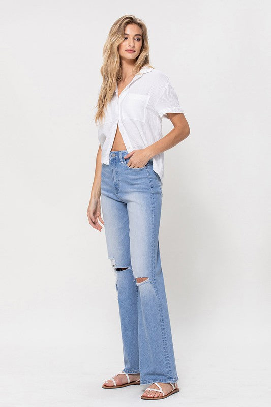 Flying Monkey High Rise Vintage Flare Jeans | us.meeeshop