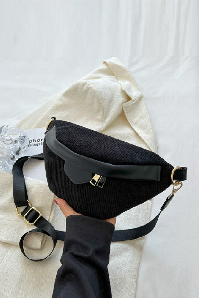 Zenana Corduroy Crossbody Bag with Removable Strap - us.meeeshop