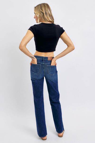 Judy Blue Tummy Control Straight Jeans Plus Size - us.meeeshop