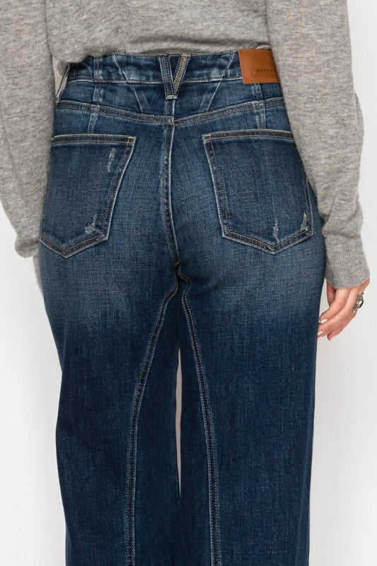 Ultra High Rise Relaxed Flare Jeans us.meeeshop -  Pants