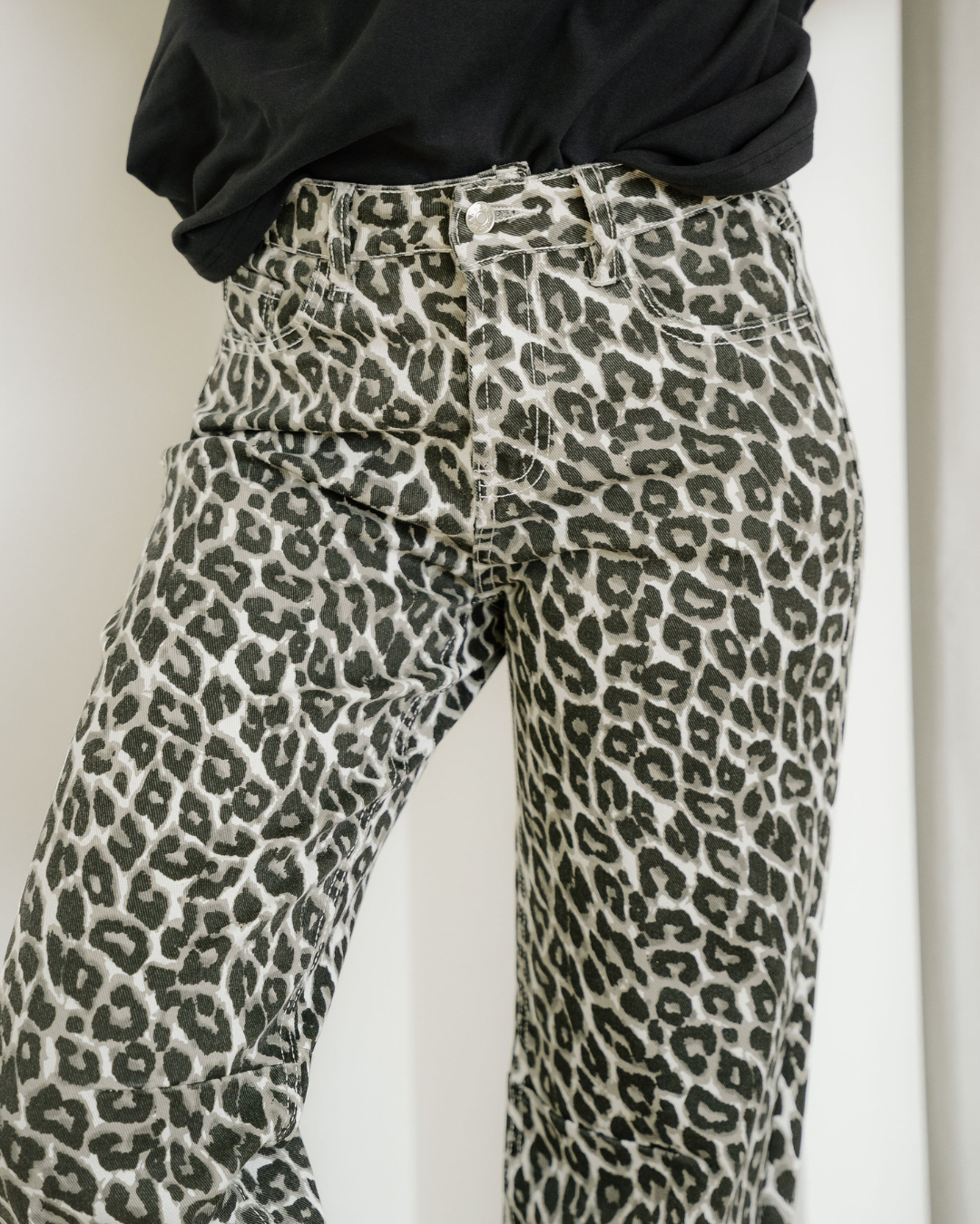 winona leopard print Winona Leopard Print Barrel Jeans view 2 (bottom) - shop at us.meeeshop