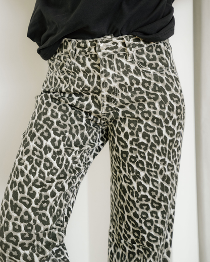 winona leopard print Winona Leopard Print Barrel Jeans view 2 (bottom) - shop at us.meeeshop