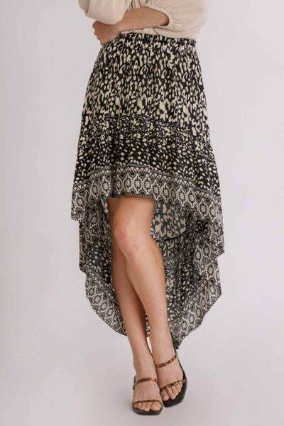 Umgee | Animal Border Print High Low Knirt Plus Size - us.meeeshop