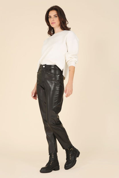Lilou Vegan leather pants | us.meeeshop
