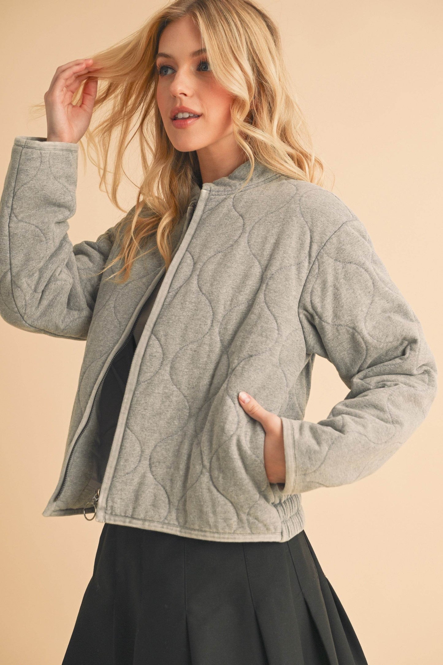 Aemi+Co Zip Up Quilted Jacket - us.meeeshop