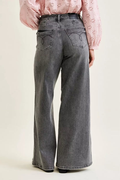 judy blue mid Judy Blue Mid Rise Palazzo Split Back Yoke view 5 (piece) - shop at us.meeeshop