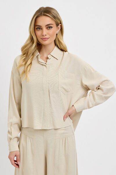 RISEN Button Down Long Sleeve Shirt - us.meeeshop