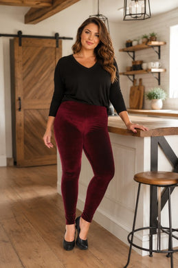 Midnight Luxe Velvet Leggings Plus