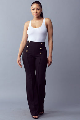 Button Down Flare Pants