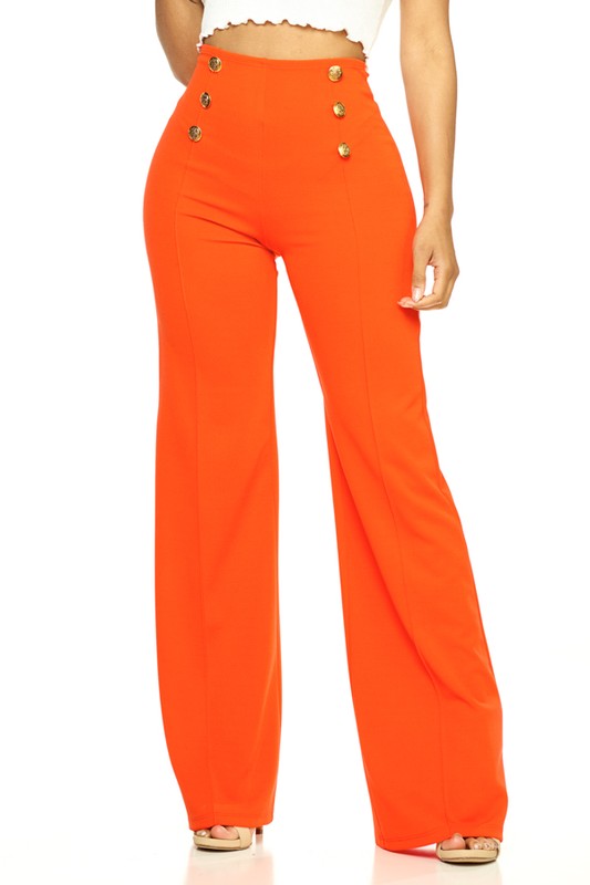 button down flare Button Down Flare Pants view 2 (bottom) - shop at us.meeeshop
