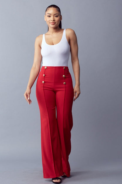 button down flare Button Down Flare Pants view 3 (bottom) - shop at us.meeeshop