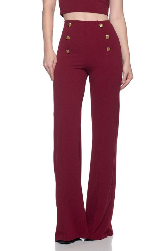 button down flare Button Down Flare Pants view 14 (bottom) - shop at us.meeeshop
