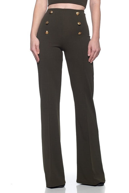 button down flare Button Down Flare Pants view 5 (bottom) - shop at us.meeeshop