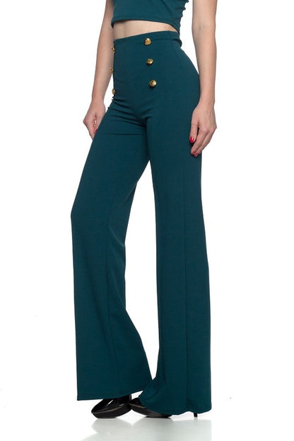 button down flare Button Down Flare Pants view 7 (bottom) - shop at us.meeeshop